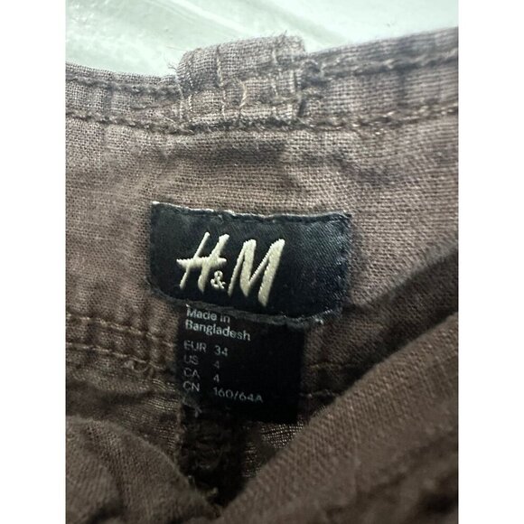 H & M women’s size 4 brown pants - Picture 5 of 8
